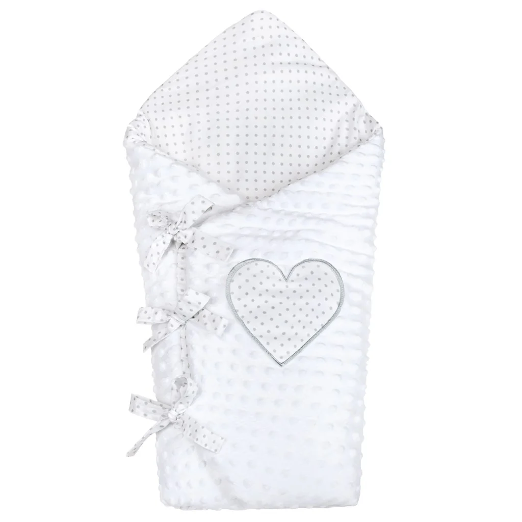 Luxusná šnurovacia Zavinovačka z Minky New Baby biela 75x75 cm ,
