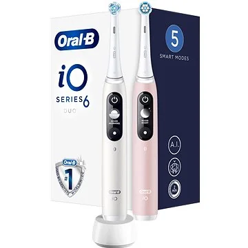 ORAL-B EL.ZK IO6 WHITE+PINK 1×1 set, elektrická kefka