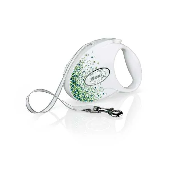 Flexi Glam Splash Leaf M Páska 5m/25kg Biela 1×1 ks