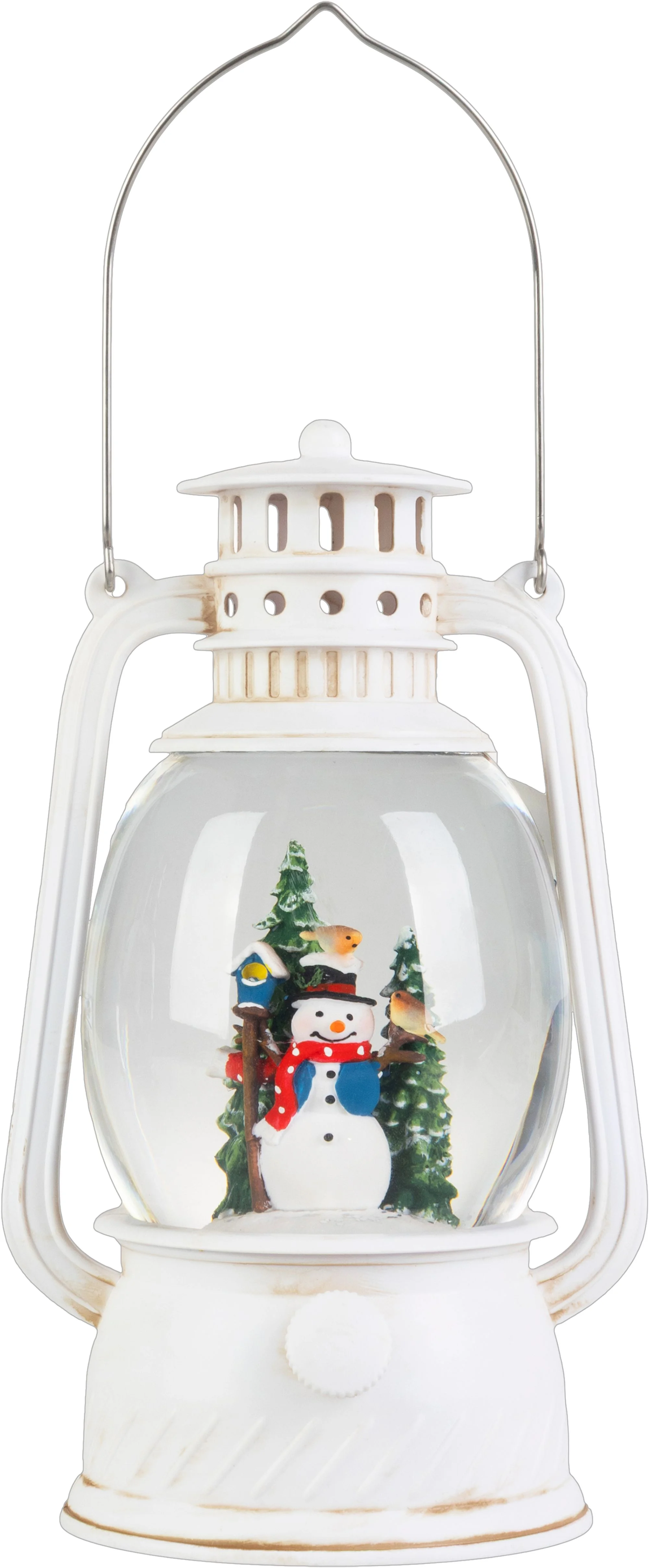 MagicHome vianočný LED lampáš so snehuliakom, 1 ks Plast, 1 LED teplá biela, 12x10x20.5 cm, 3xAA