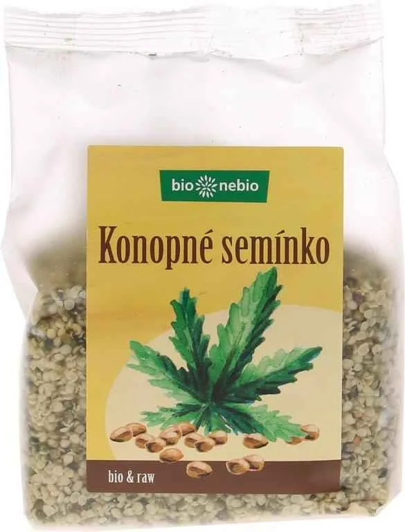Bionebio Konopné Semienko Lúpané Bio 200g 1×200 g, konopné semienko, lúpané