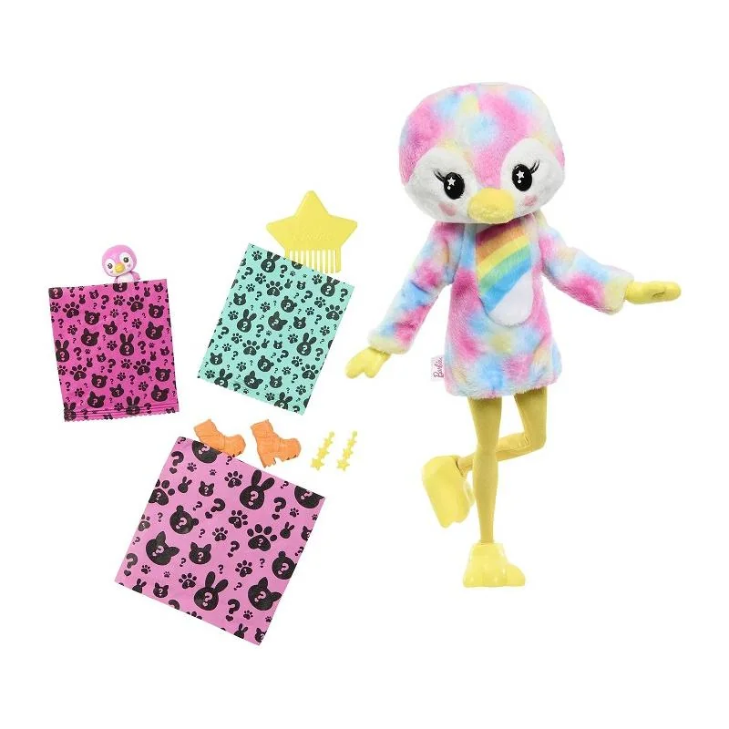 Barbie Cutie Reveal Barbie Farebné sny tučniak s doplnkami a 10 prekvapení
