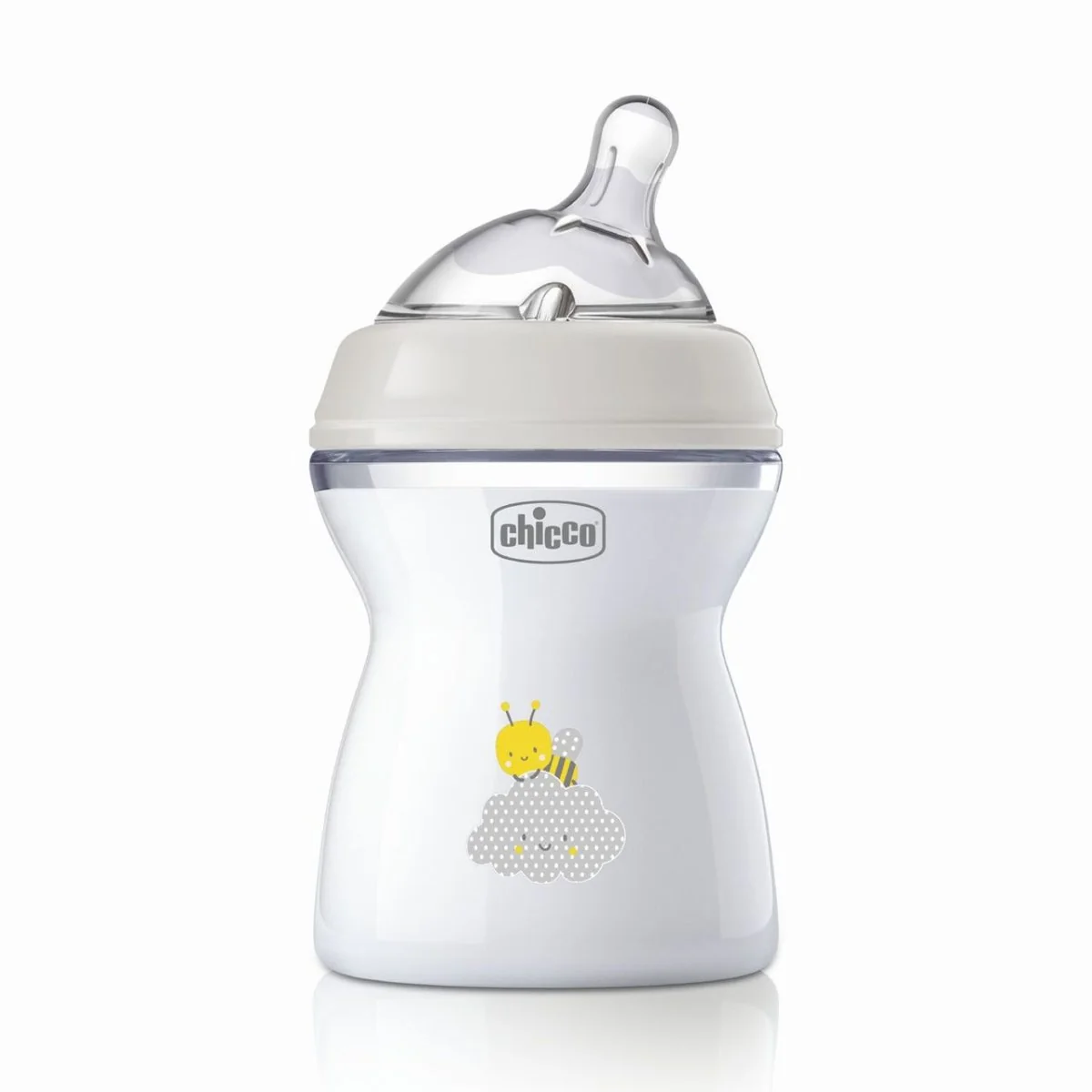Chicco NaturalFeeling fľaša 250 ml, silikónový cumlík, stredný prietok 2+