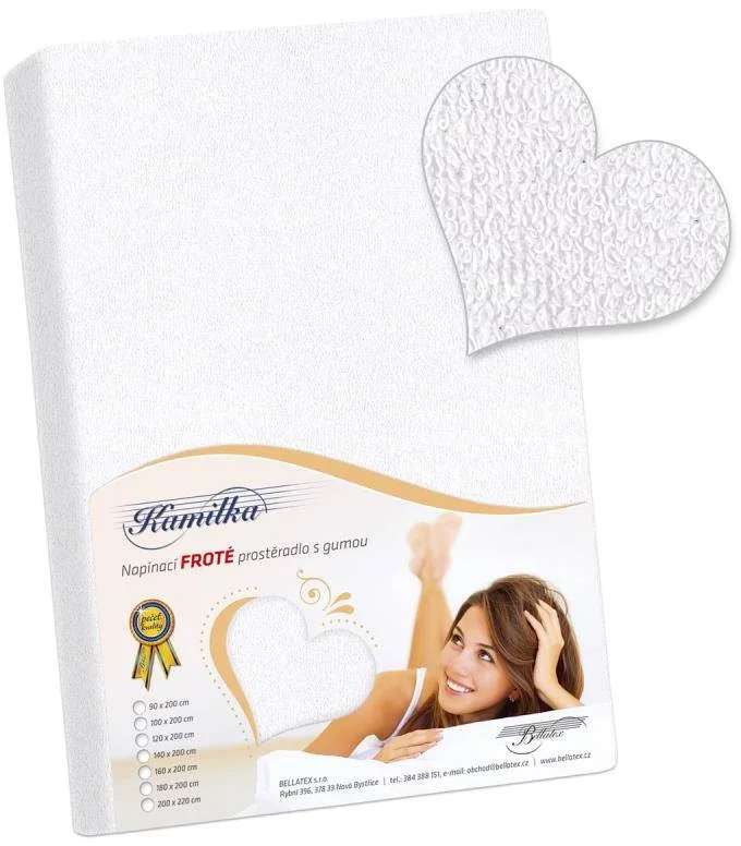 Froté prestieradlo 160x200 001 biela K5 1×1 ks, posteľná plachta