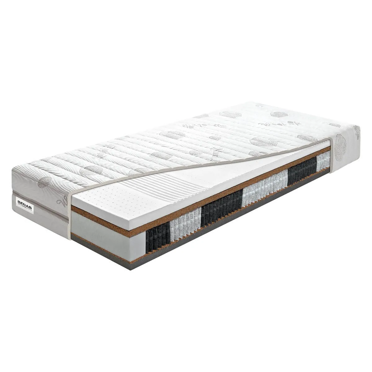 Matrac Benab Epsilon LTX S2000 H3 / H5 80 x 195 cm Taštičkový Latex matrac 27 cm sendvičový zónová  ortopedické