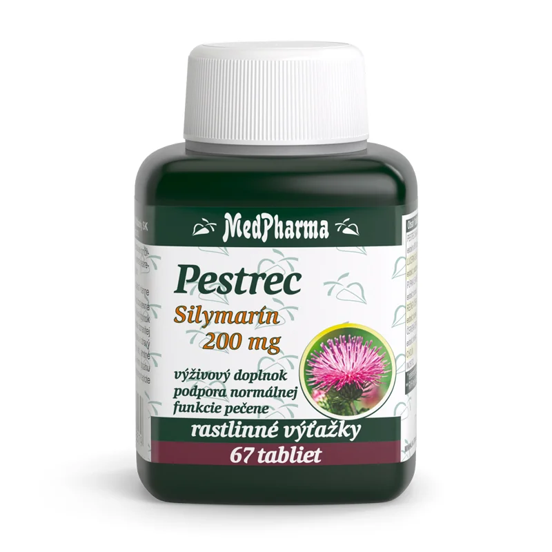 MedPharma Pestrec Silymarín 200 mg 1×67 tbl, výživový doplnok