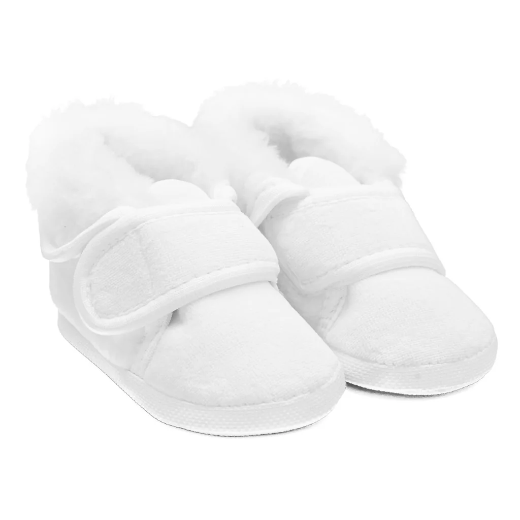 Dojčenské zimné semiškové capačky ku krstu New Baby 0-3 m