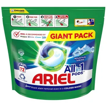 Ariel All-in-1 gélové kapsuly na pranie Mountain Spring 1×72 ks, gélové tablety