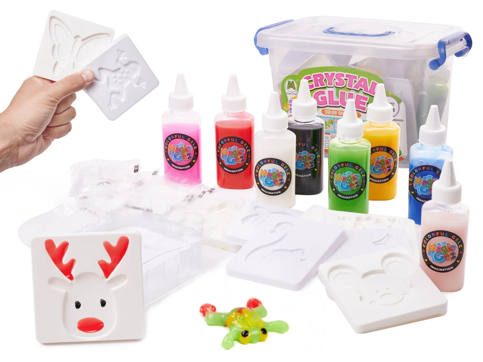 Kreatívna sada výroba 3D zvieratiek CRYSTAL GLUE NO.387