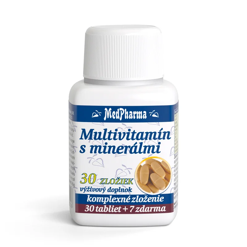 MedPharma MULTIVITAMÍN S MINERÁLMI 30 ZLOŽIEK 1×37 tbl, výživový doplnok