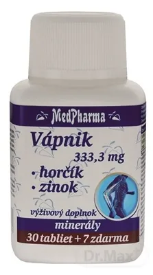 MedPharma VÁPNIK 333,3 mg + Horčík + Zinok