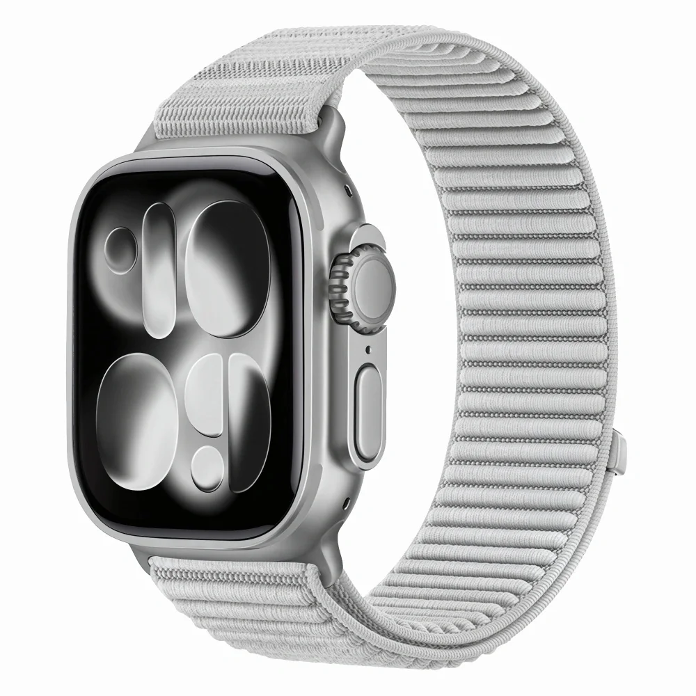 Tech-Protect Nylon Loop remienok na Apple Watch 44/45/46/49mm, light grey
