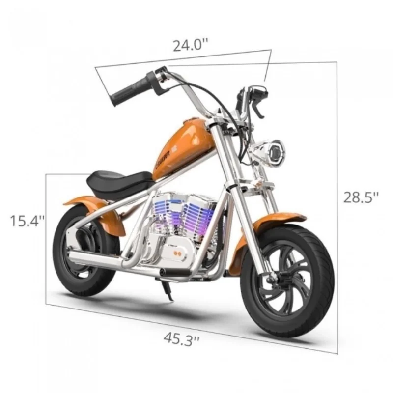 Hyper Gogo Cruiser 12 Plus detská elektrická motorka s aplikáciou, oranžová