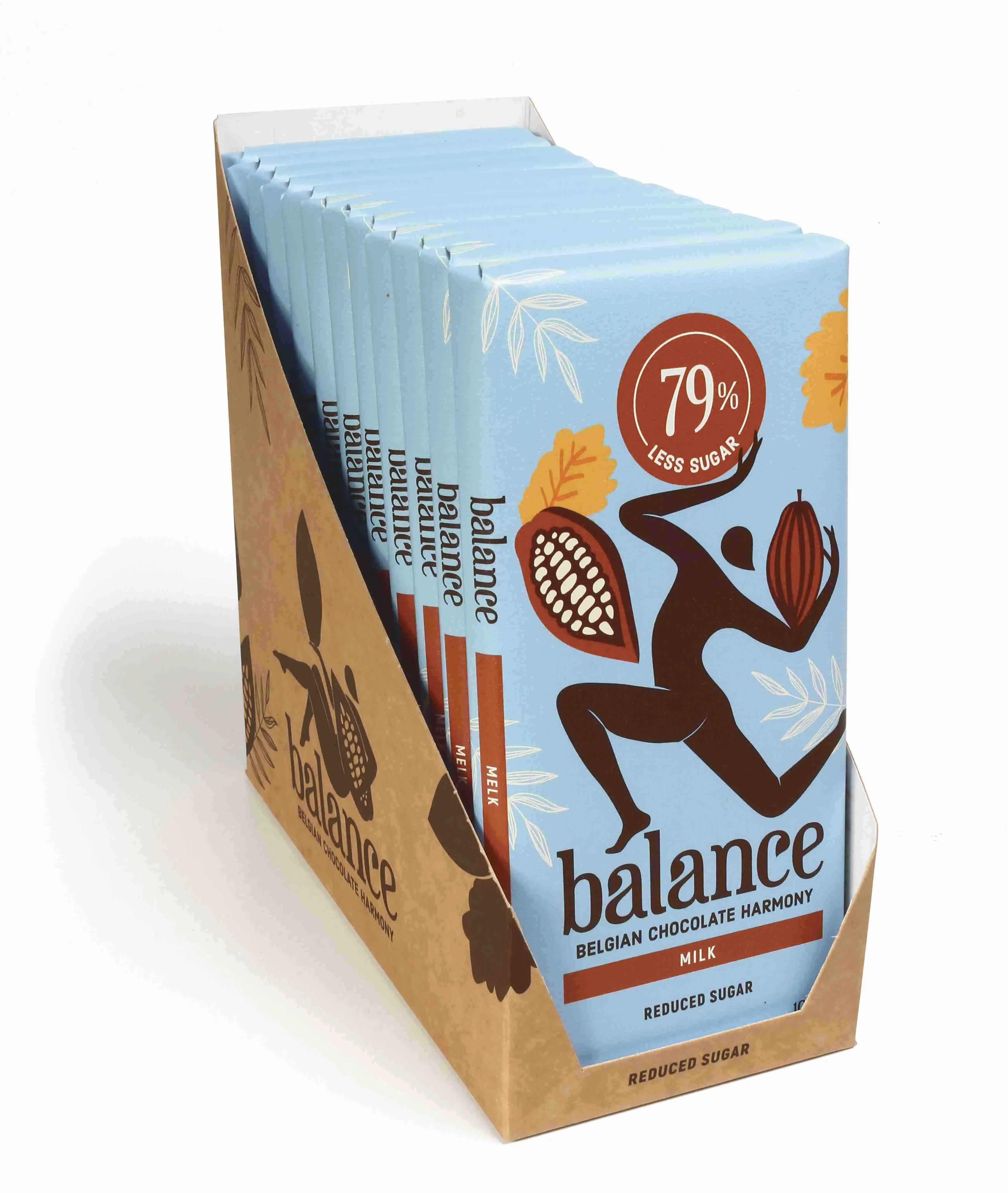 BALANCE MLIEČNA ČOKOLÁDA 1×100 g, čokoláda s prírodným sladidlom