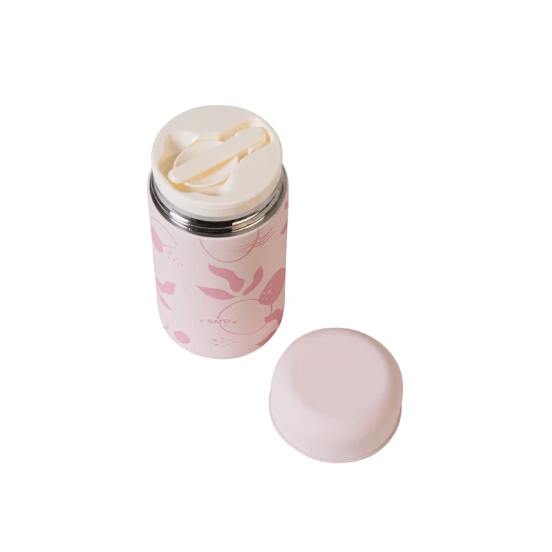 Saro Baby nerezová termoska na jedlo 500ml Pink