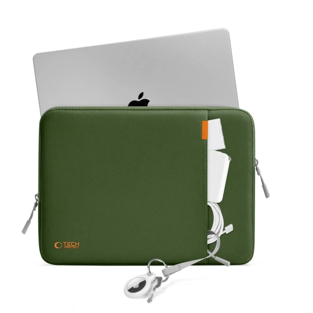 Tech-Protect Defender obal na notebook 13-14'', tmavozelený
