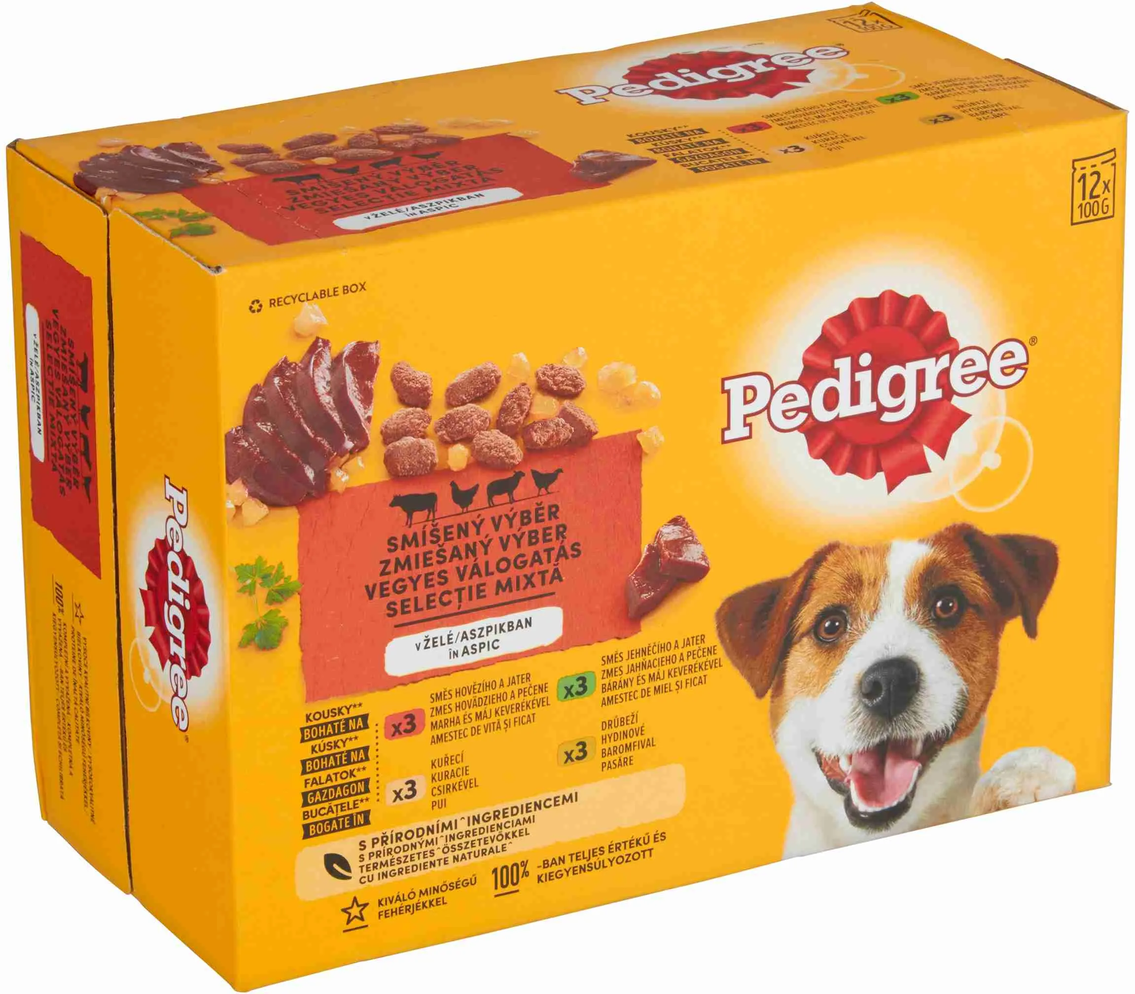 PEDIGREE Kapsička mixovaný výber v želé 12pack 12×100 g, kapsička pre psy