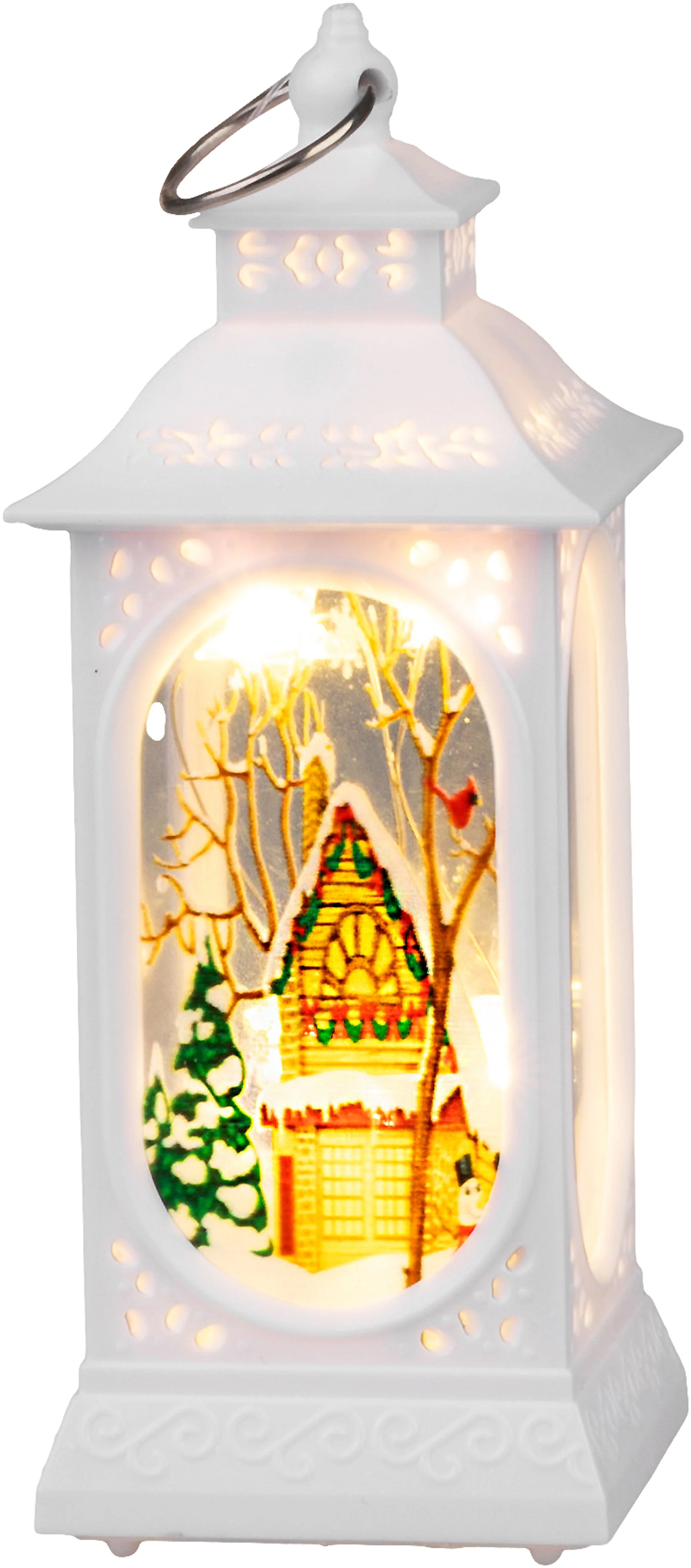 MagicHome vianočný LED lampáš, balenie 12 ks Plast, 5 LED teplá biela, 4.8x4.8x12.8 cm, 3xLR44