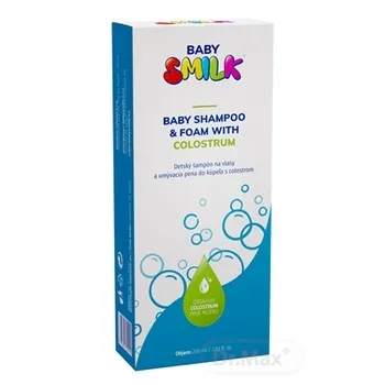 BABYSMILK SHAMPOO AND BATH FOAM WITH COLOSTRUM detský šampón a pena do kúpeľa s colostrom 1×200 ml