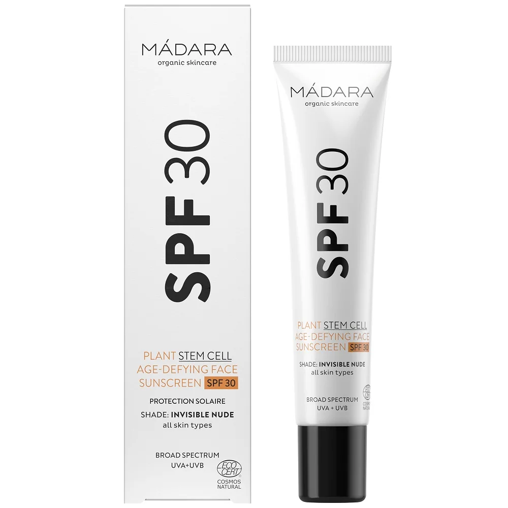 Mádara Opaľovací Krém Na Tvár SPF 30 S Anti-Age Efektom 1×40 ml, prírodný certifikovaný opaľovací krém