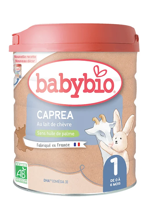 BABYBIO Caprea 1 počiatočné kozie dojčenské bio mlieko 800 g 1×800 g, sušené plnotučné kozie dojčenské bio mlieko