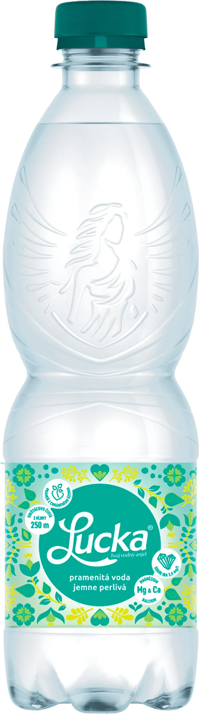 LUCKA - pramenitá voda JEMNE PERLIVÁ 0,5l 1×500 ml, pramenitá voda