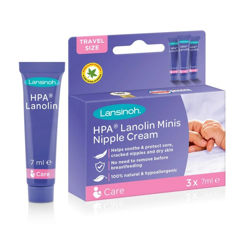 HPA® Krém na bradavky lanolínový minis 3x7 ml