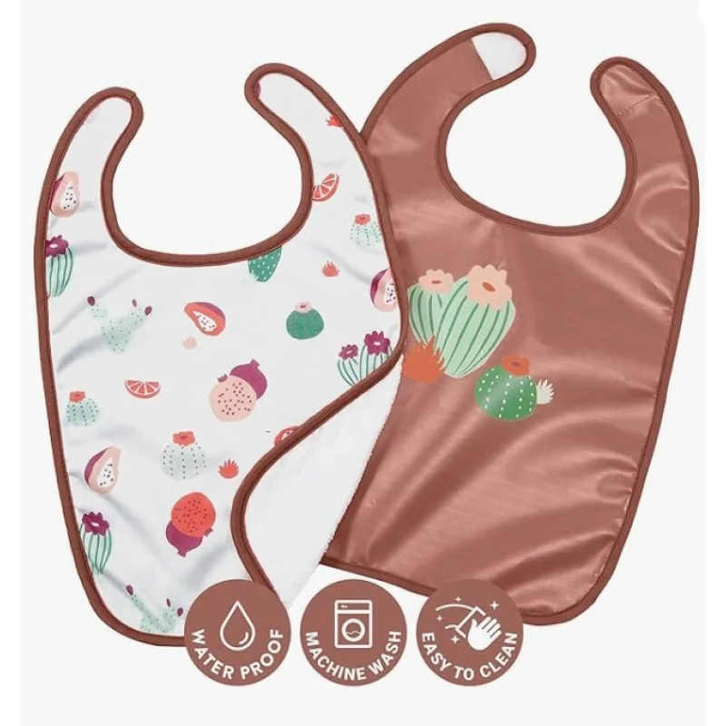Baby to Love Set mäkkých nepremokavých podbradníkov Cactus Garden, 2 ks BTL304287