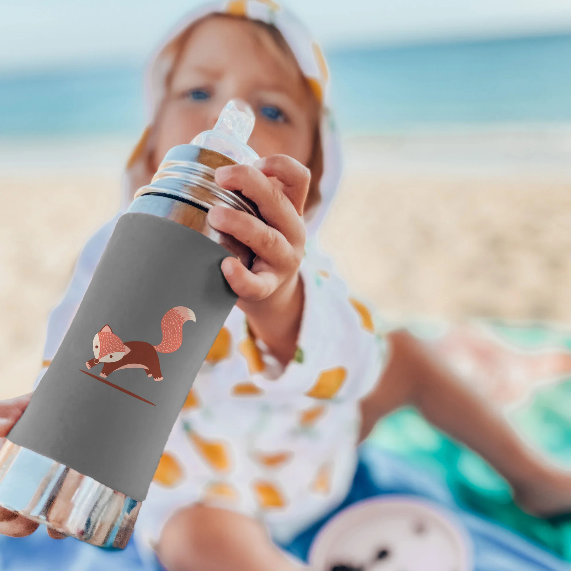 Pura nerezová fľaša s náustkom 325ml - Moss