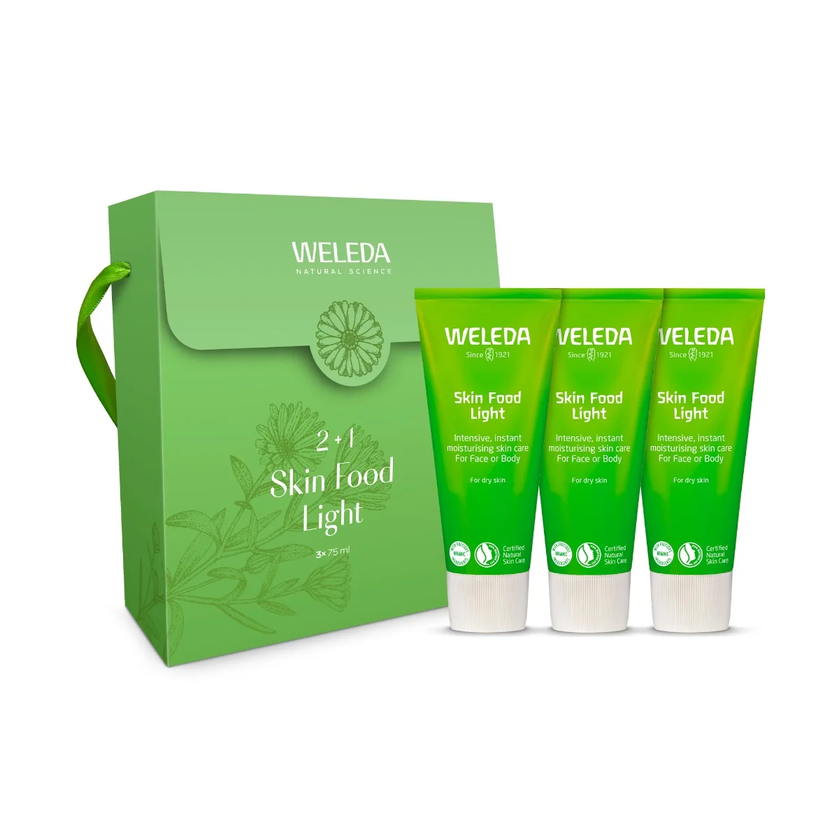 Skin Food Light Multipack 2+1 1×1 ks, v balení sú 3× krémy po 75 ml