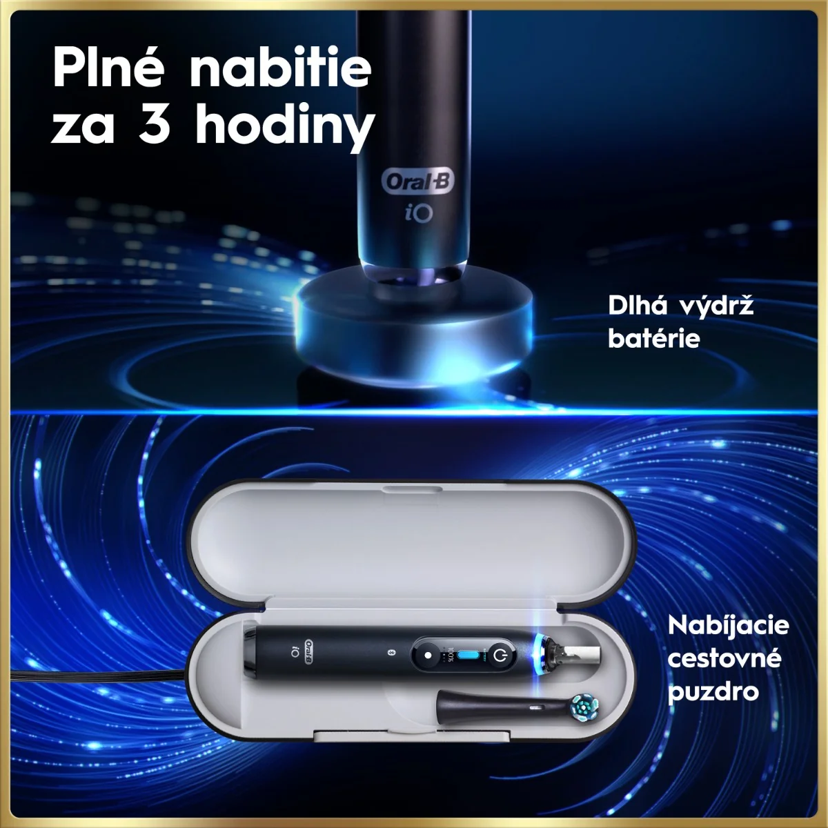Oral B iO Series 9 Duo Black&Rose Elektrická zubná kefka 1×1 set, elektrická zubná kefka