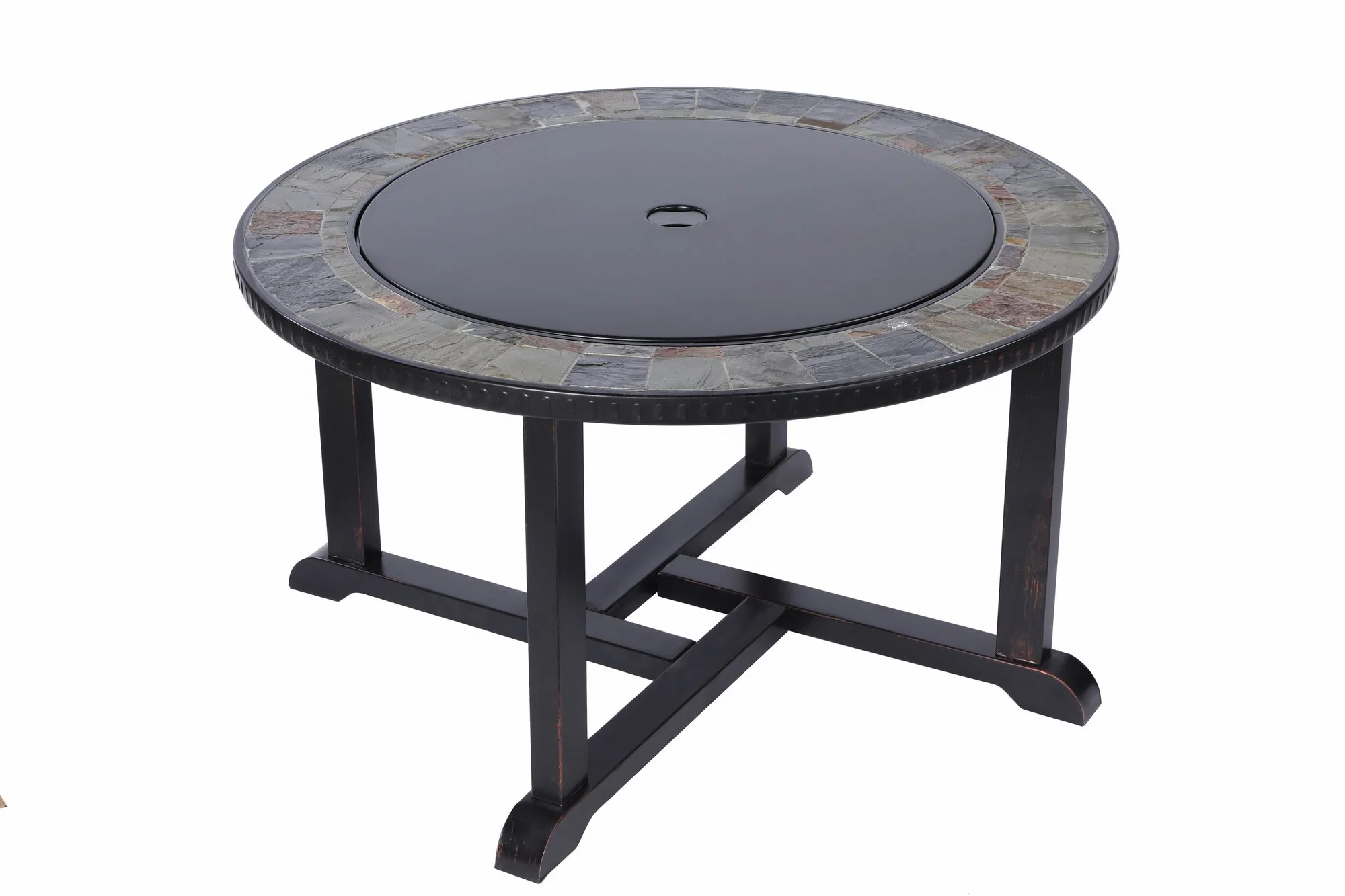 Strend Pro gril a ohnisko 3 v 1 so 4 stoličkami, 1 ks Kovové, 105x75 cm, na uhlie, záhradné