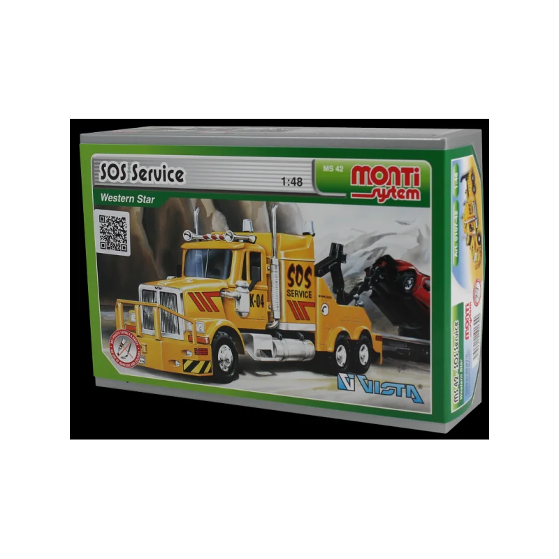 SEVA Stavebnica Monti 42 SOS Service Western star 1:48 v krabici 22x15x6cm