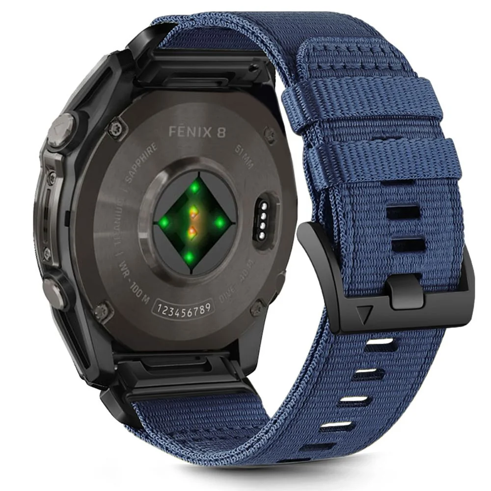 Tech-Protect Nylon Classic remienok na Garmin Fenix 5x / 5x Plus / 6x / 6x Pro / 7x / 8 51mm, navy