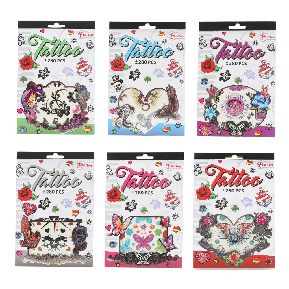 TATTOO Blok s aplikáciou. 280 tetovacích nálepiek 2ks-Toi Toys