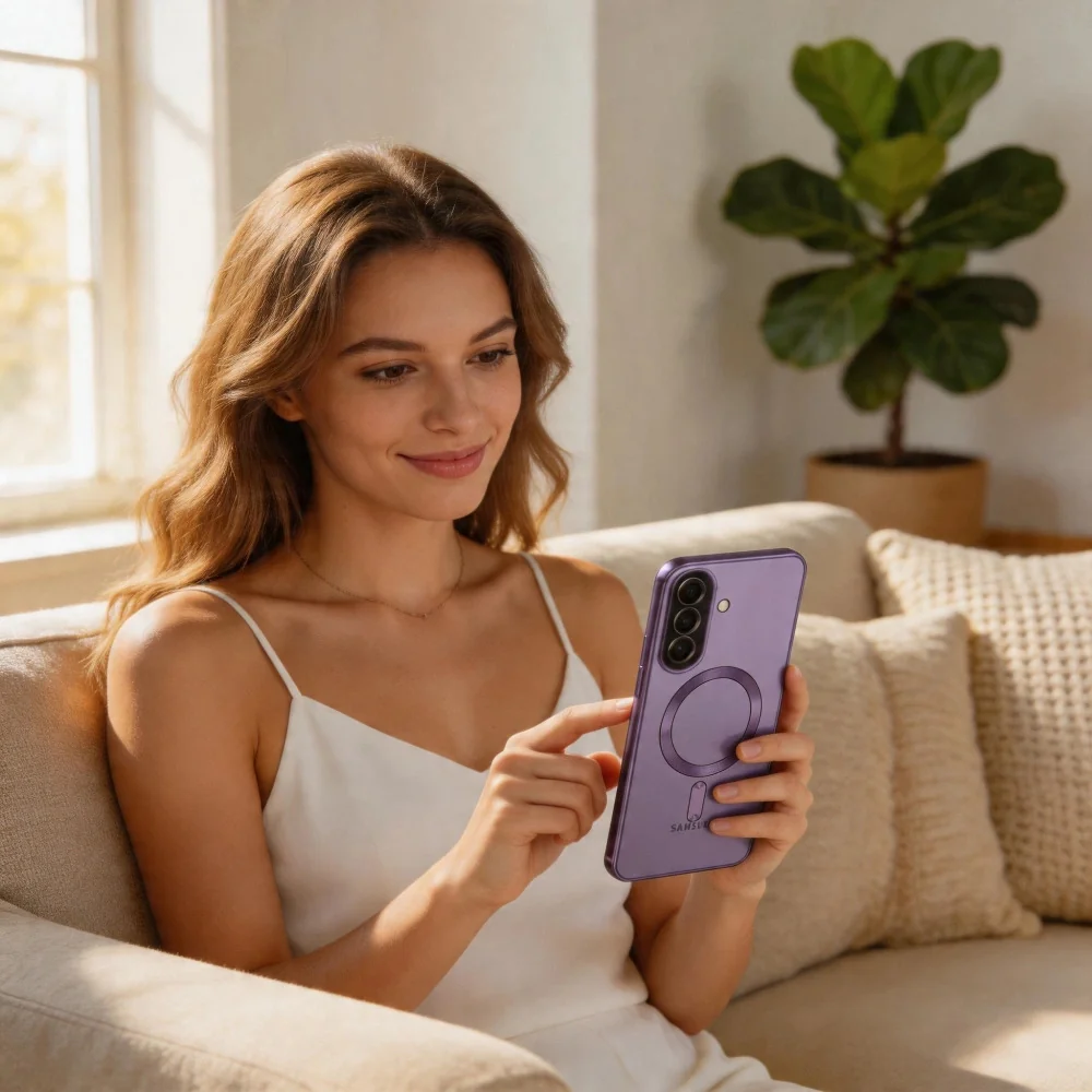 Tech-Protect MagFlex MagSafe kryt na Samsung Galaxy A37 5G, tmavofialový vý