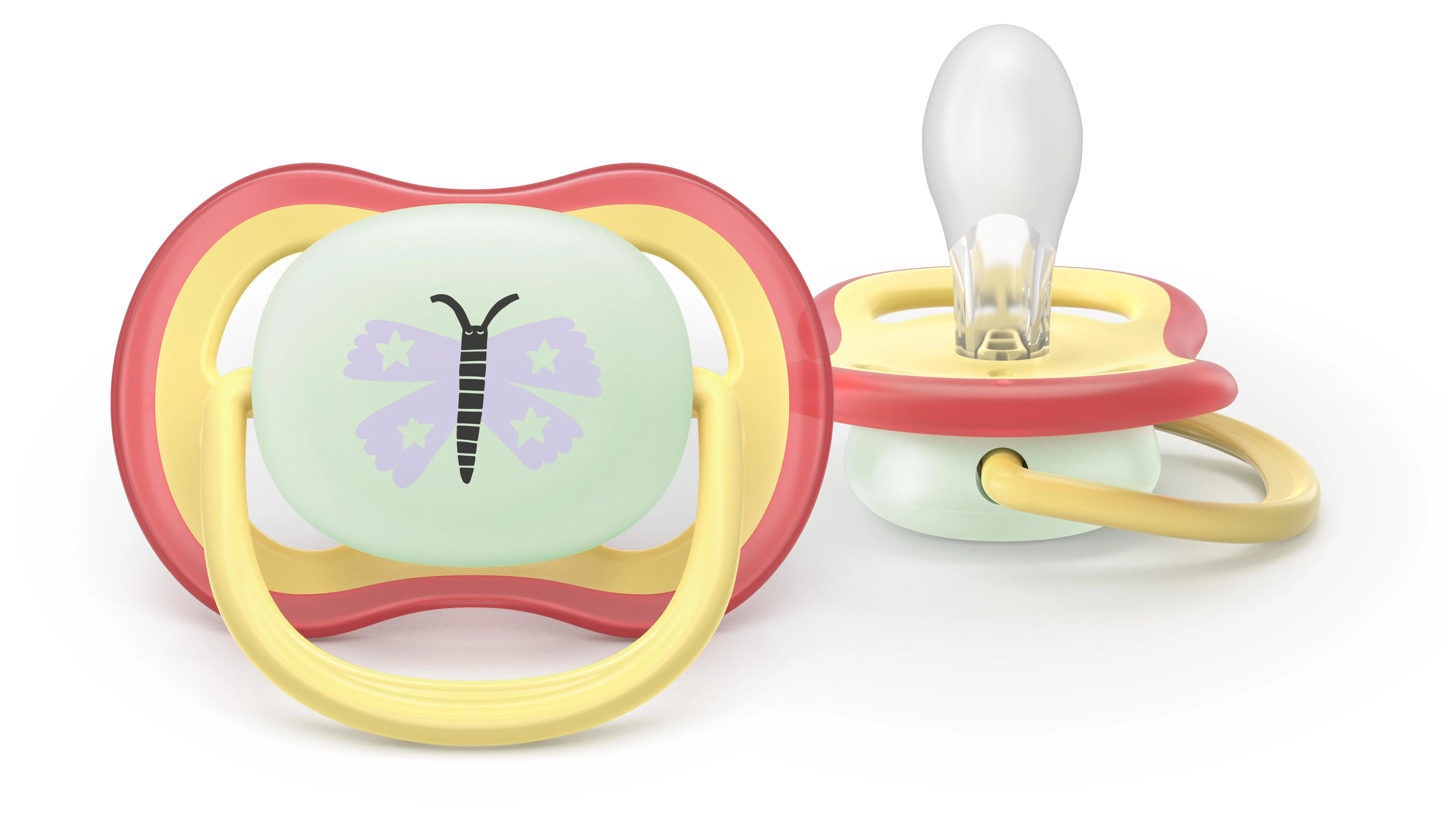 Philips AVENT - Cumlík Ultra air s obrázkom SCF376/25, nočný 0-6 m, dievča 2 ks