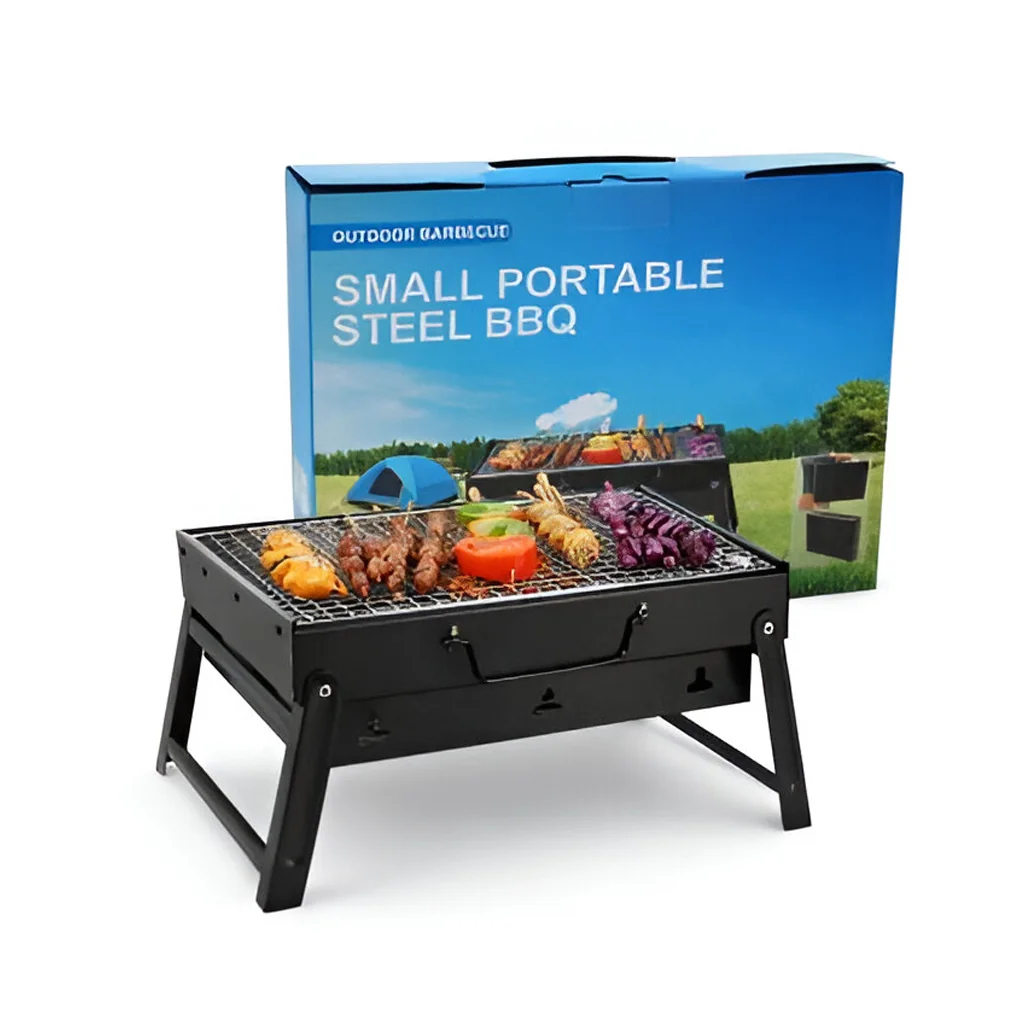 MG BBQ prenosný gril, čierny