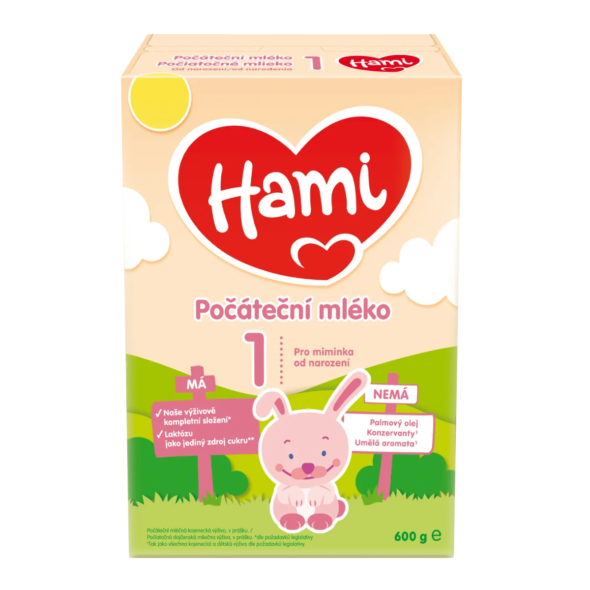 Hami 0+ 600g 1×600 g, mlieko od 0 mesiacov