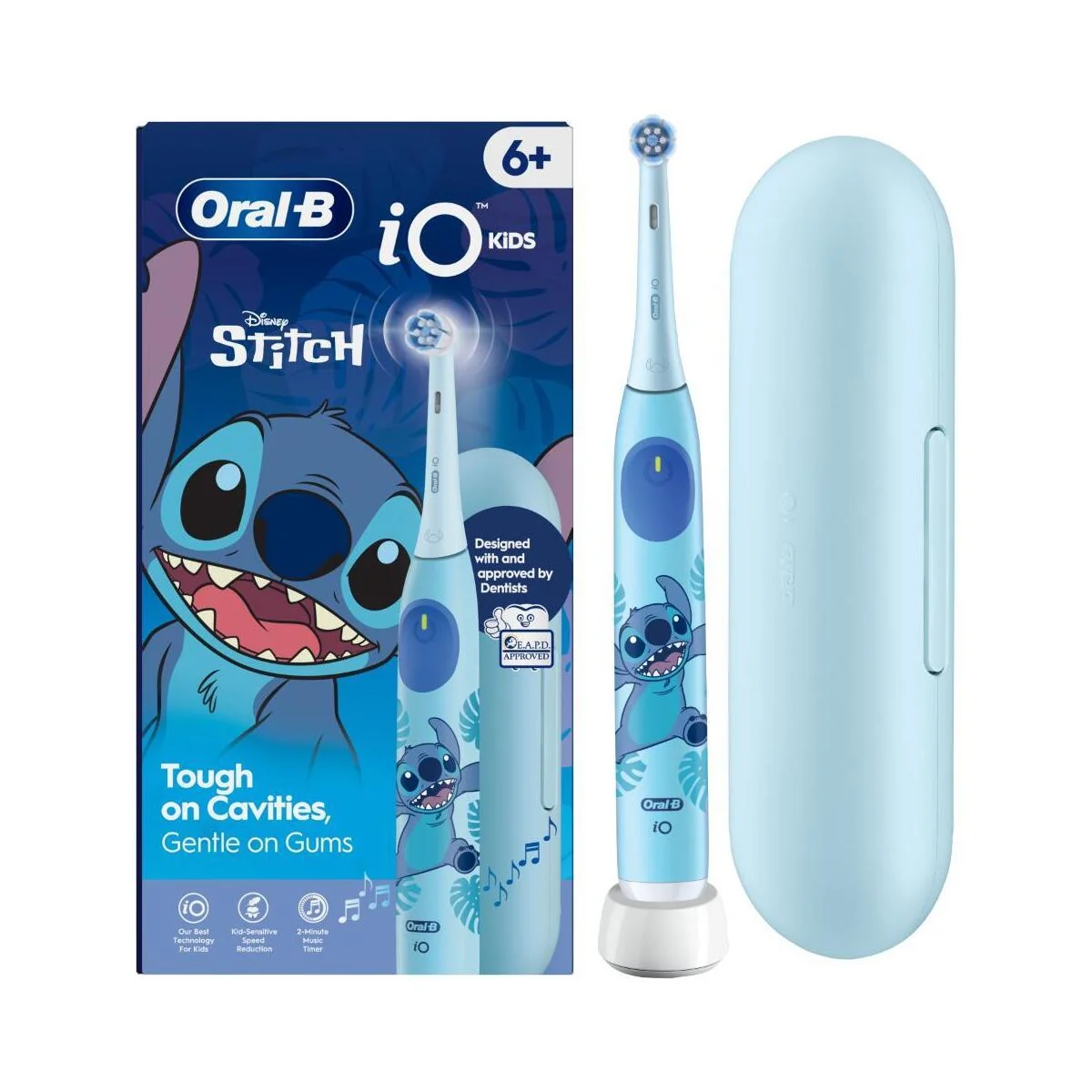 Oral-B iO Kids Disney Stitch elektrická zubná kefka + cestovné puzdro 1 set