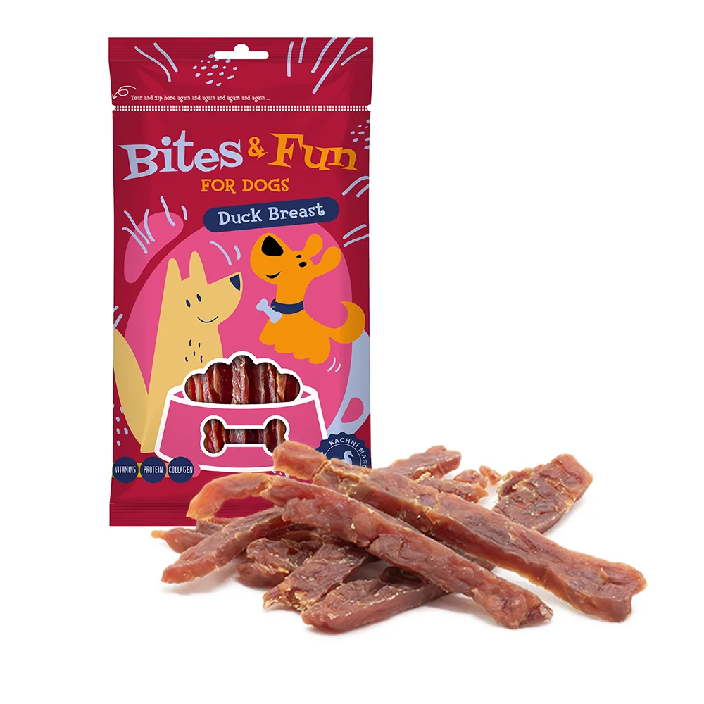 Akinu BITES & FUN Pochúťka z kačacích pŕs pre psy 10 x 85 g