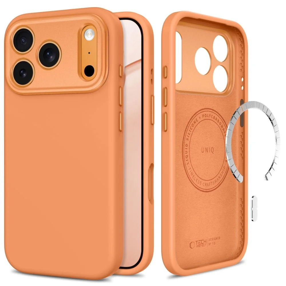 Tech-Protect Uniq MagSafe CC kryt na iPhone 17 Pro Max / 18 Pro Max, oranžový