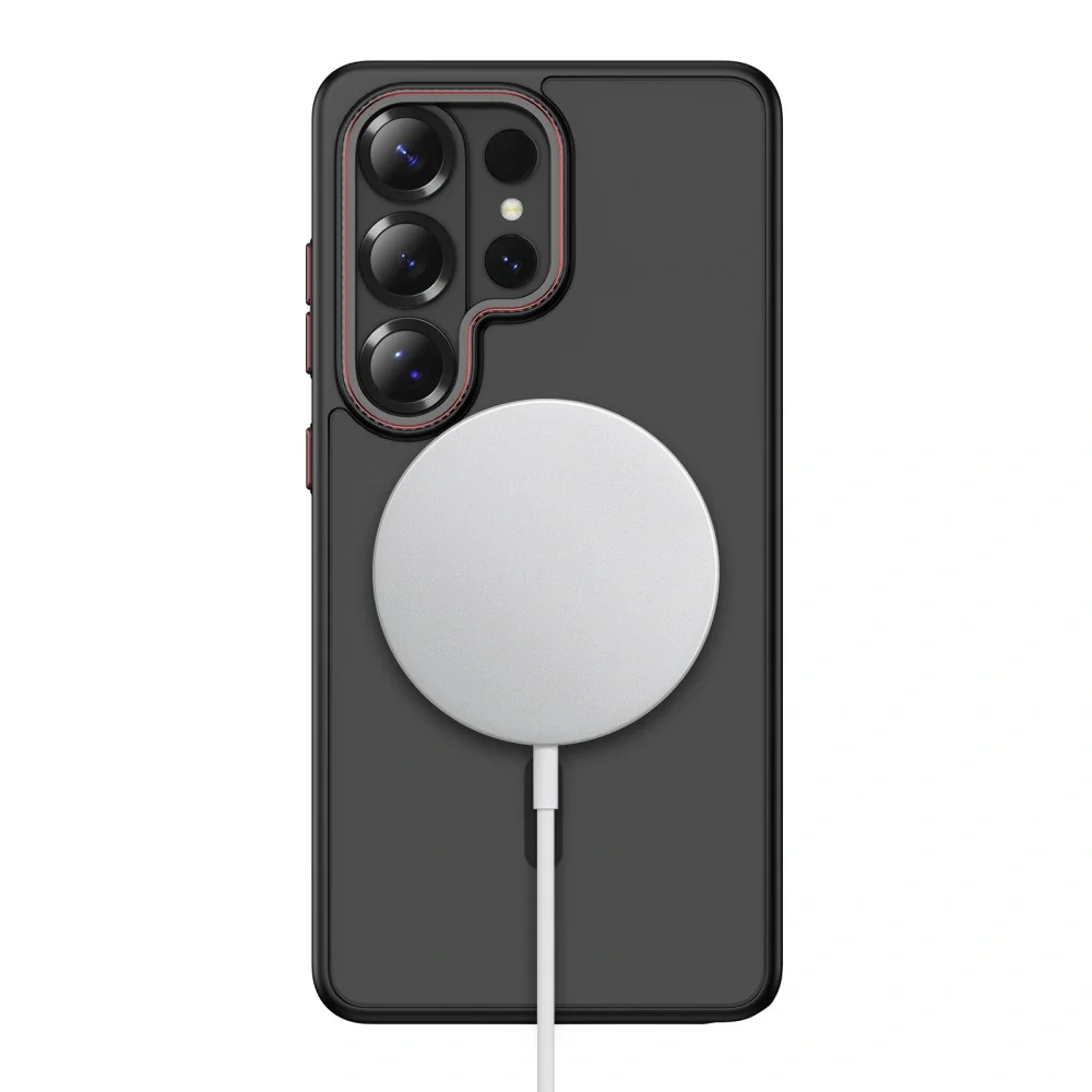 Tech-Protect MagCam MagSafe kryt na Samsung Galaxy S26 Ultra, čierny / červený červený