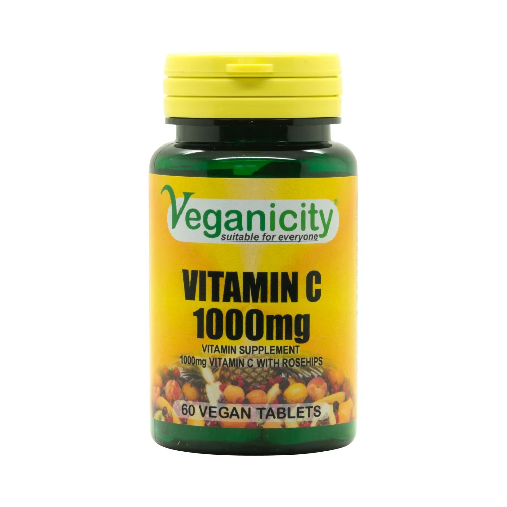 Veganicity Vitamín C 1000mg so šípkami a bioflavonoidmi, 60 vegan tabliet