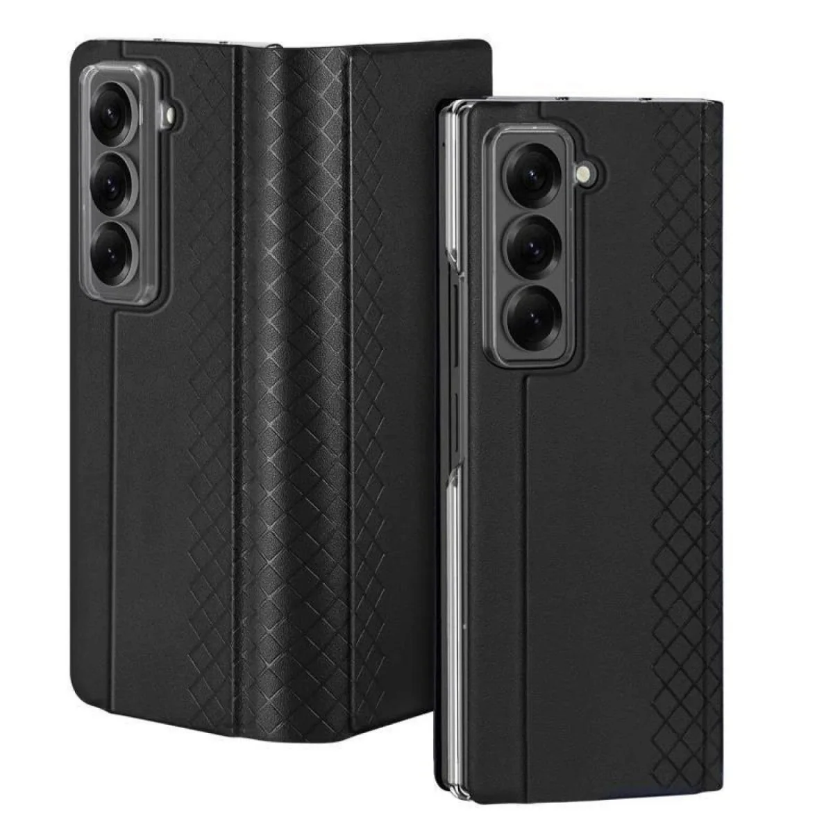 Knížkové puzdro pre Samsung Galaxy Z Fold SE - Čierna Peňaženka, skladací stojan