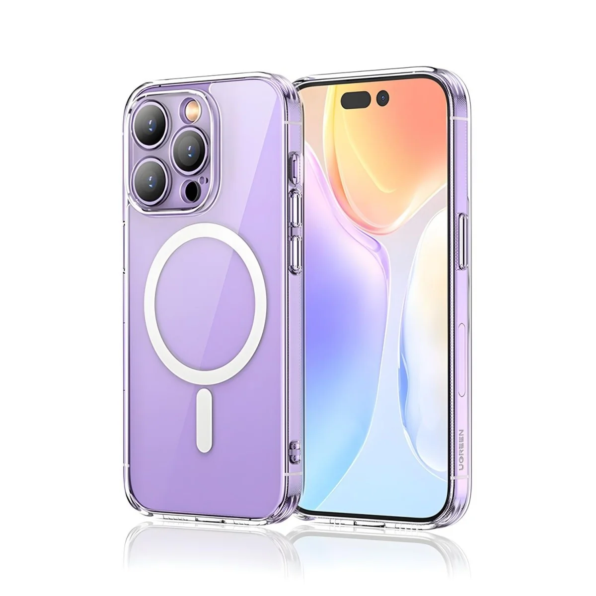 Magnetické gélové puzdro pre Apple iPhone 14 Pro Transparentná