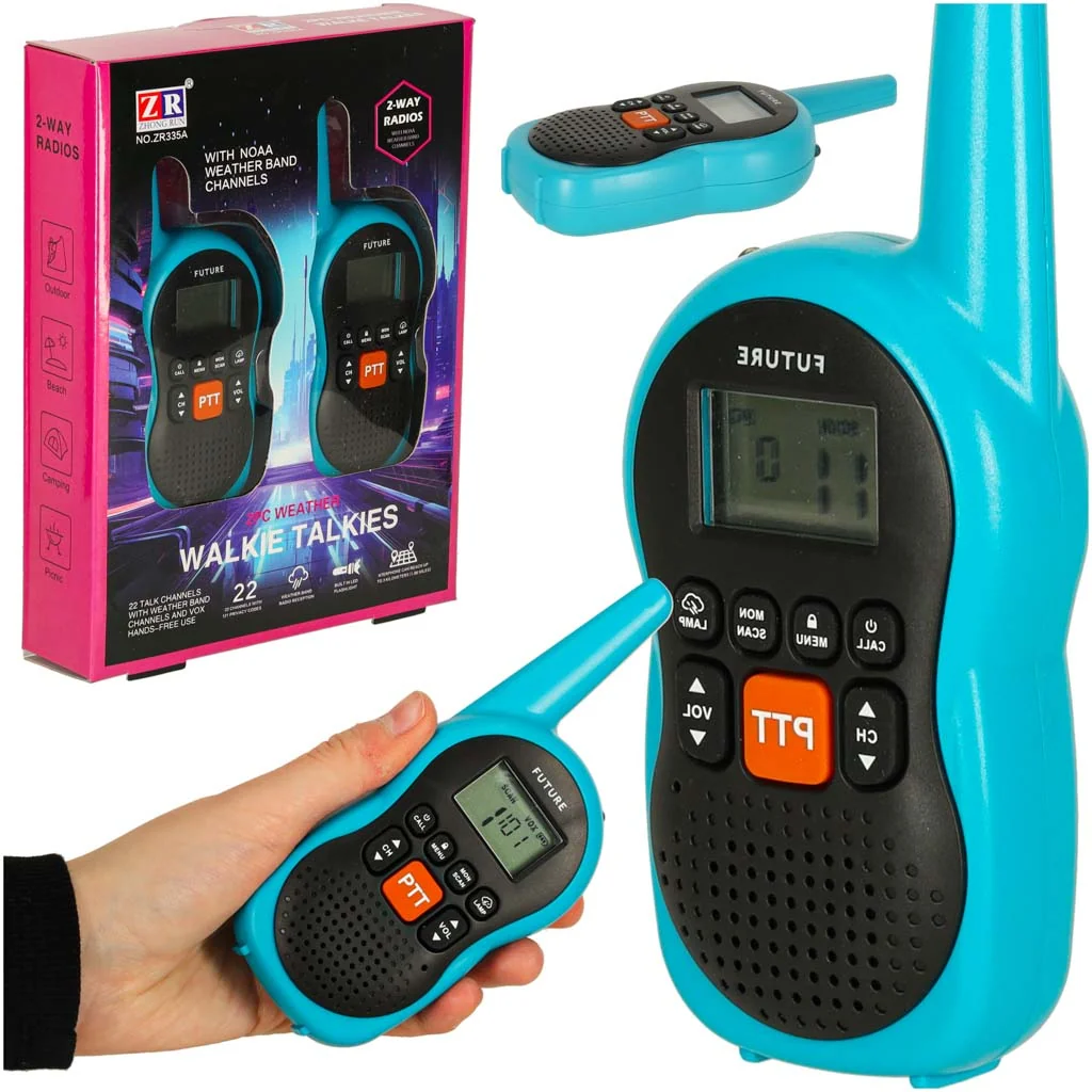 Vysielačky Walkie Talkie pre deti s dosahom 3 km sada 2 ks