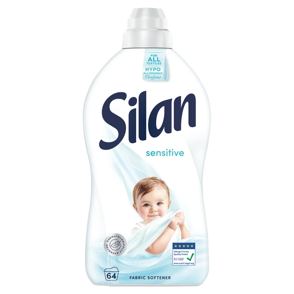 Silan Sensitive koncentrovaná aviváž do práčky 64 praní 1408 ml