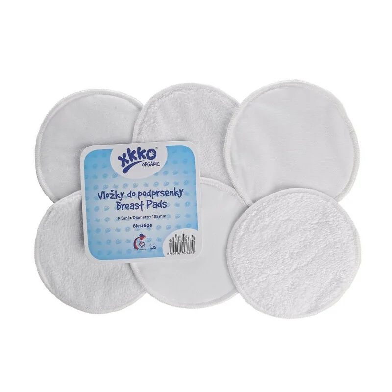 XKKO Organic Froté vložky do podprsenky, 6ks 1×1 ks