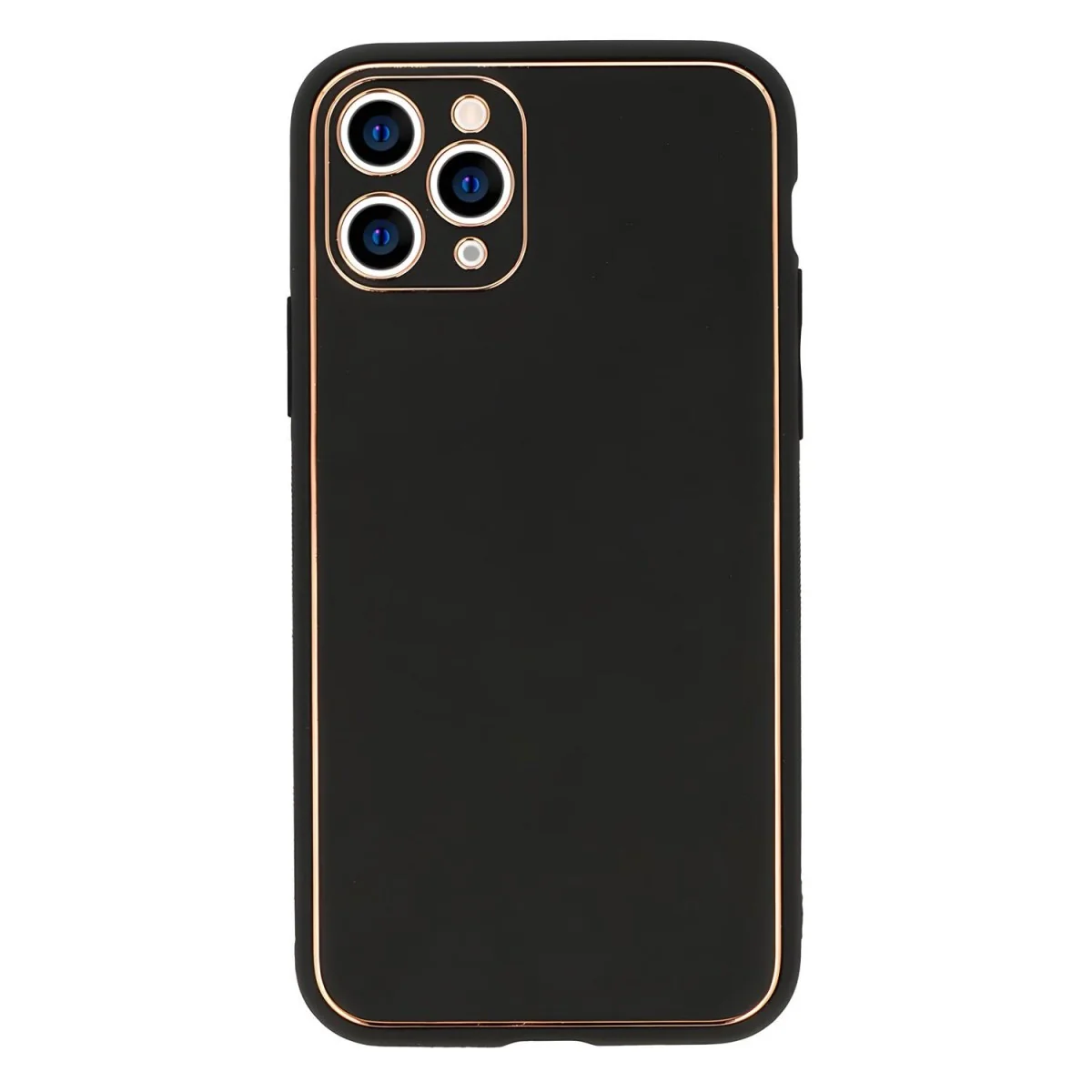 Luxusné puzdro pre Samsung Galaxy A51 - Čierna TPU materiál, zlatá lin